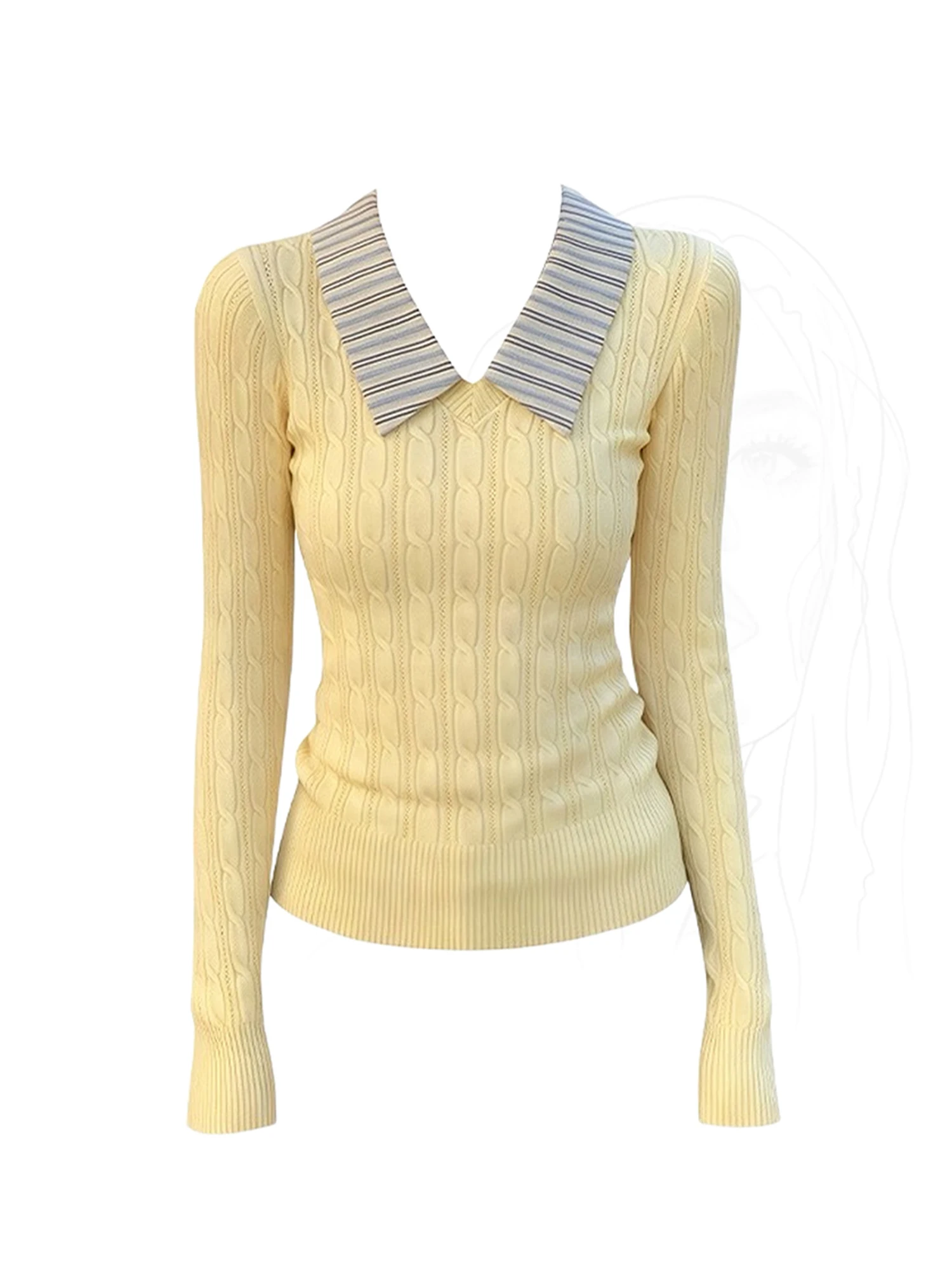 

Women's Purple Y2k 2000s Knit T-shirt Knitwear Vintage Aesthetic Harajuku Gyaru Tee Top Long Sleeve Oversize T-shirts Clothes