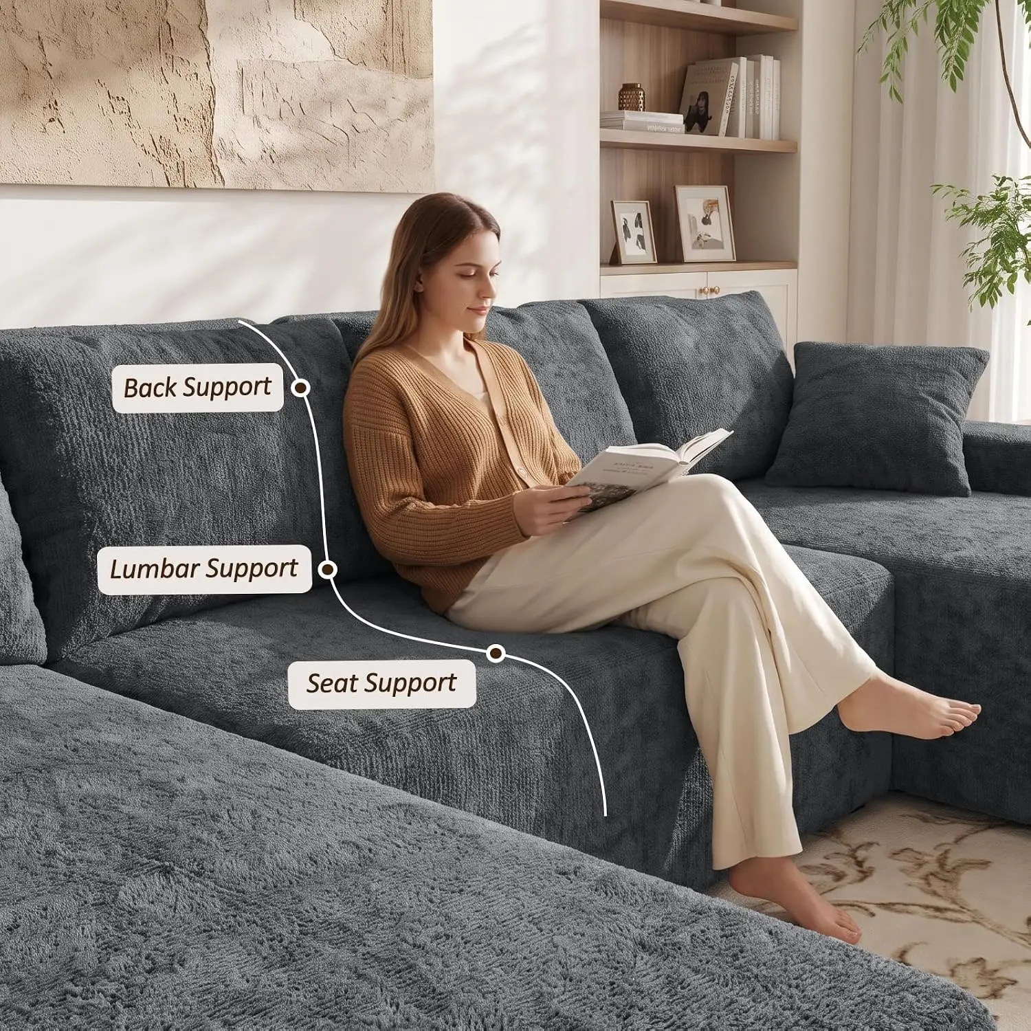 U Shaped Modular Sectional Sofa 134