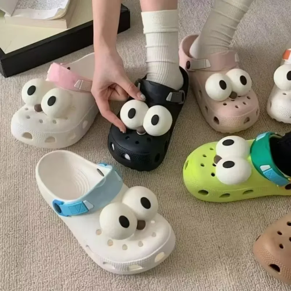 2–4 Stück/Set süße Krokodilschuhe mit großen Augen, DIY-Hausschuhe, Sandalen, Gartenschuhschnallendekorationen, Geschenke für Jungen und Mädchen