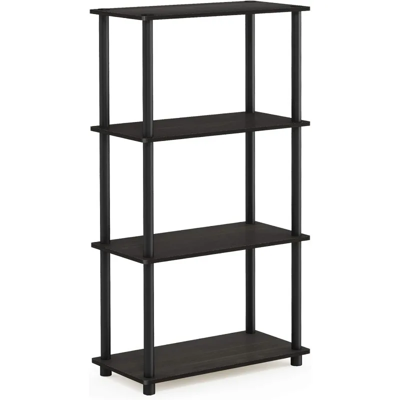 home. (99557EX/BK) Turn-N-Tube 4-Tier Multipurpose Shelf Display Rack - Espresso/Black