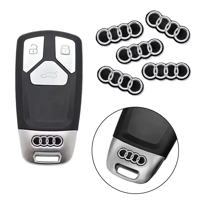 Image of Neues Auto-Emblem-Aufkleber-Set für Audi A1 A3 8P A4 B5 B6 B7 B8 A5 A6 C5 C6 C7 A7 A8 Q3 Q5 Q7 TT – Schlüsselanhänger-Logo-Zubehör