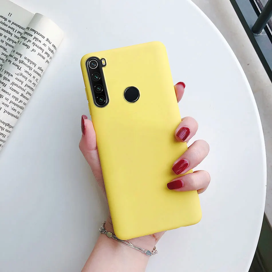 Candy Solid Color Silicone Case For Xiaomi Redmi Note 8T 8 9 9S 10 Pro 9T 8 8A 9 9A 7 7A 5 5A 6 6A Soft TPU Matte Phone Cover image 2