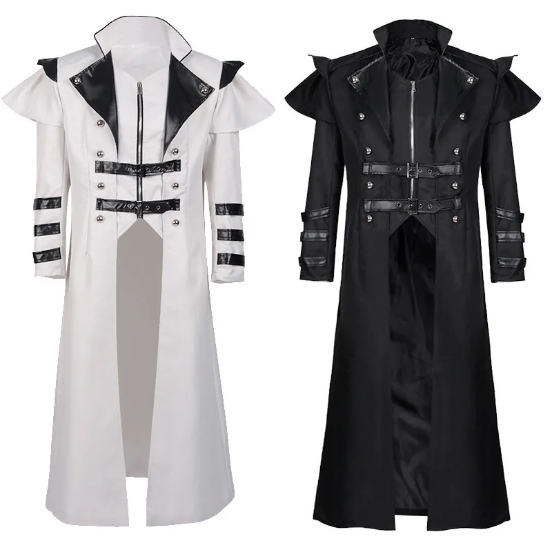 

Medieval Renaissance Long Zipper Split Coat loween Court Costume Women's Ethnic Stage Performance Clothing Faionable