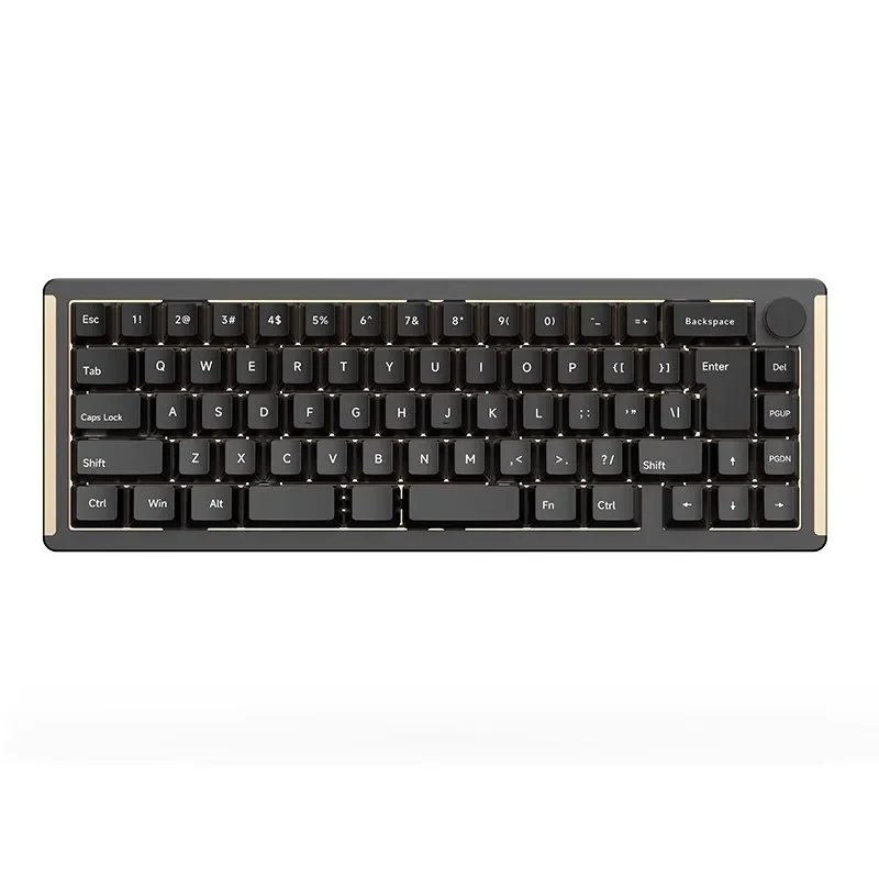 Imagem -02 - Monka-gaming Teclado Mecânico Single Mode Gasket Hot Swap Rgb Pbt N-key Rollover Office 67key Kit 6067