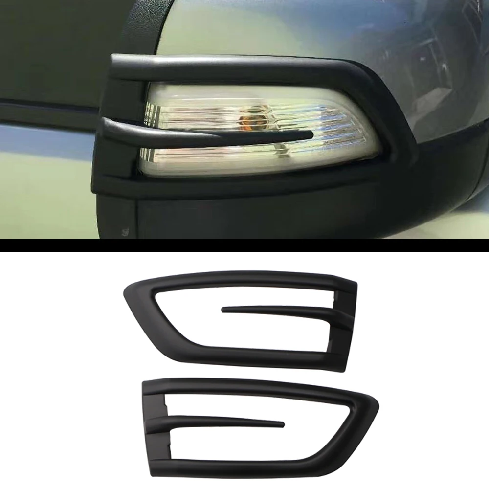 

For Ford Ranger 2012-2020 T6 T7 T8 Car Accessories Part Turning Lamp Cover ABS Matte Black Exterior Side Mirror Light Cover