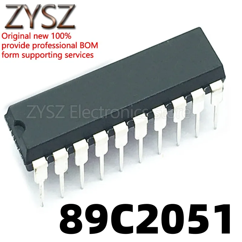 1PCS AT89C2051-24PU in-line DIP20 microcontroller 8-bit 2K flash memory