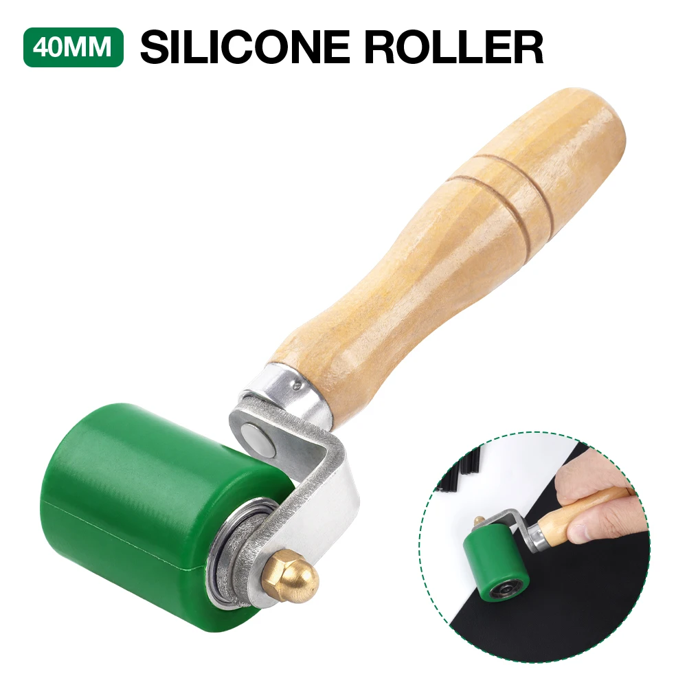 Rolo de pressão manual de 40 mm de costura resistente a altas temperaturas de silicone, para impermeabilização de telhados de PVC, HDPE, TPO, LDPE, EPDM, HPDE
