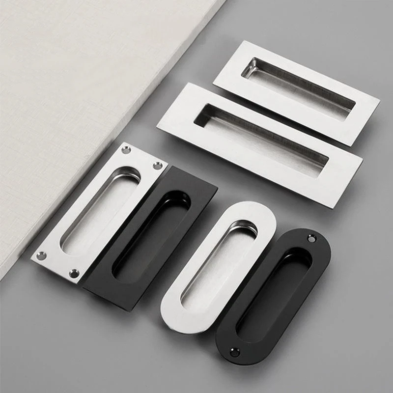 1Pc Stainless Steel Concealed Handle Built-in Concealed Sliding Door Sliding Door Drawer Handle Built-in Black Gold Handle