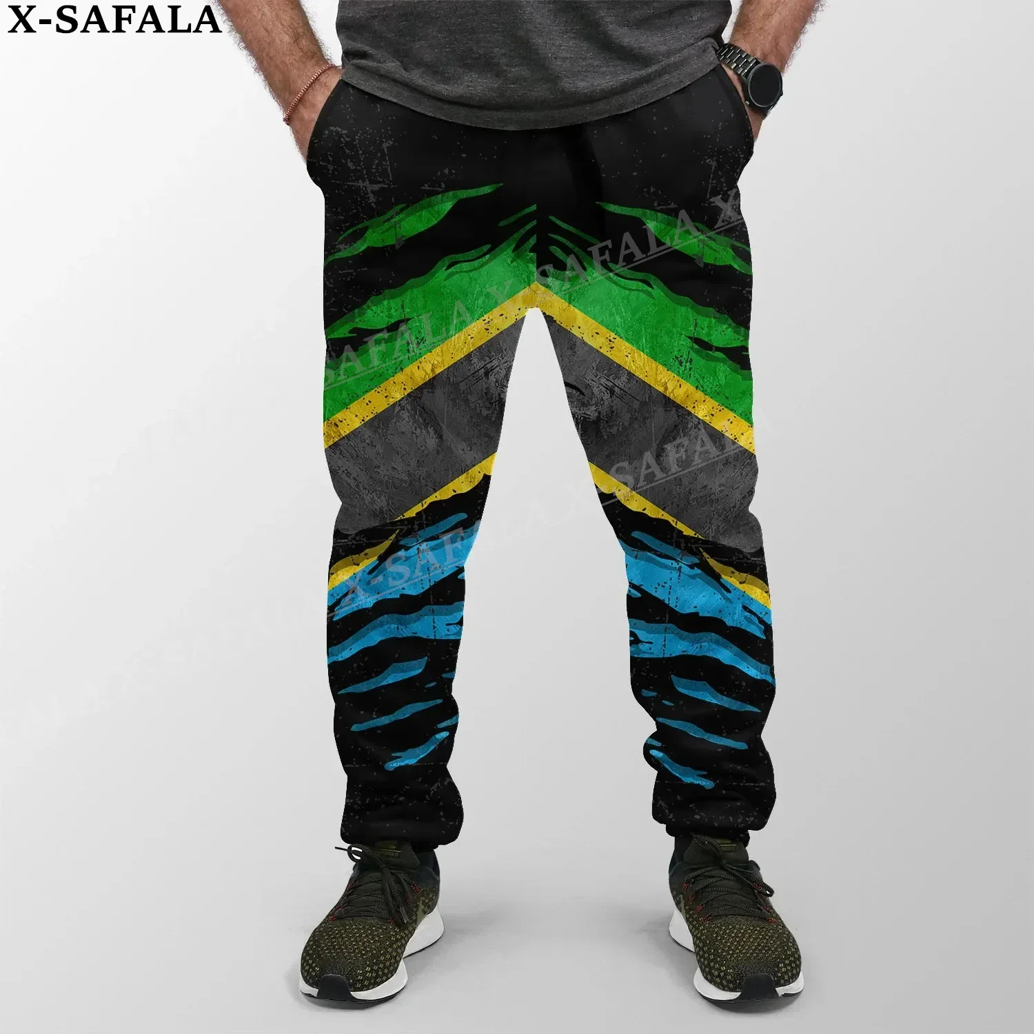 

Tanzania Coat Of Arms Love Country Trousers Men Women Sweatpants Drawstring Long Joggers Streetwear Spring Autumn Sports Pants-3