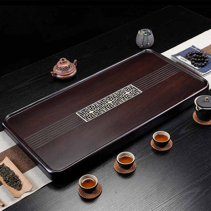 

Vintage Serving Tea Tray Luxury Ceremony Table Pot Ceramic Tea Tray Wood Plates For Food Hospitality Bandejas Home Products