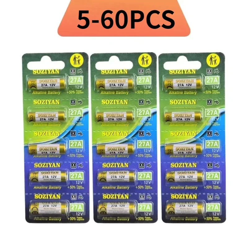 27A Alkaline Battery 12V - Long Lasting,High Capacity for Doorbell,Remote Control,Gamepad,Toys-27AE/LR27/G27A - Long Shelf Life