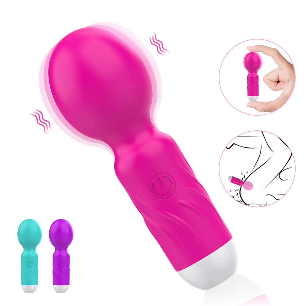 10 Speeds Mini AV Vibrator for Women Nipple G Spot Clitoris Stimulator Magic-Wand Dildo Female Masturbation Adult Sex Toys