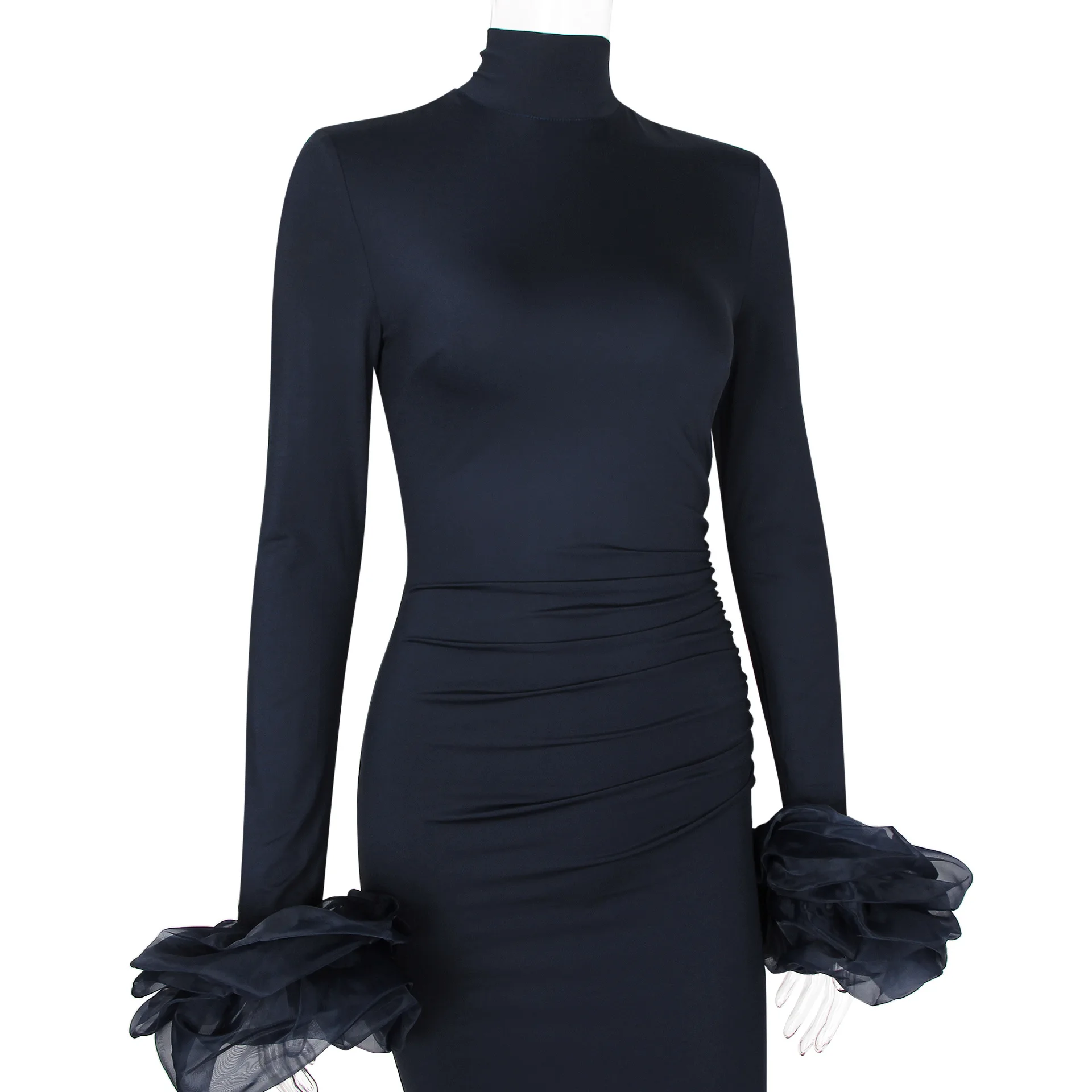 فستان ماكسي أنيق طويل نحيف للنساء لخريف وشتاء 2025 فستان ملهى ليلي مثير للحفلات فساتين فيستدوس