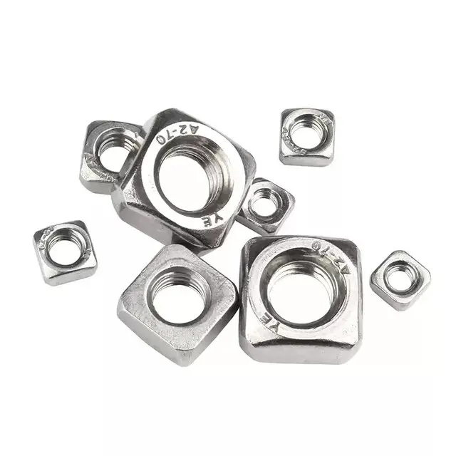 304/316 Edelstahl-Vierkantmuttern M3 M4 M5 M6 M8 M10 M12 Eingebaute Dünne Mutter – Detail 2
