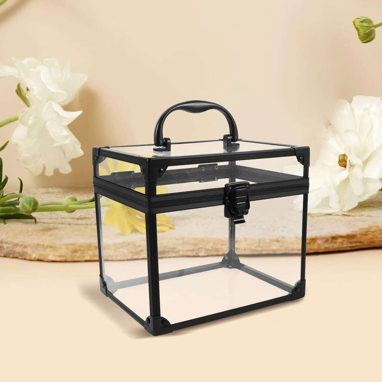 حاوية تخزين أنيقة من الفينيل الأكريليك خالية من الغبار مع مقبض لقدرة المعيشة #2