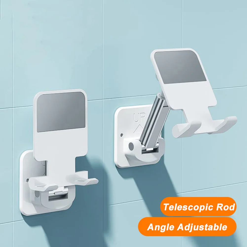 Wall-Mounted Mobile Phone Bracket Adjustables Retractable Phone Bracket For Powder Rooms Home