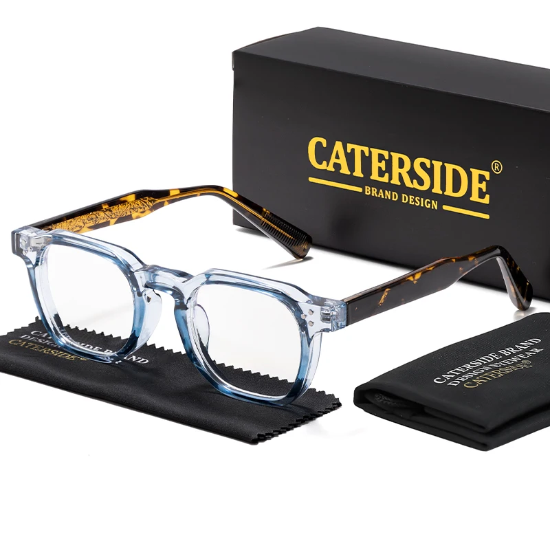 CATERSIDE Trend Anti-Blaulicht-Brille für Damen, TR90-Rahmen, hochwertige Retro-Quadrat-Computer-Lesebrille für Herren, optische Brillen – Detail 9