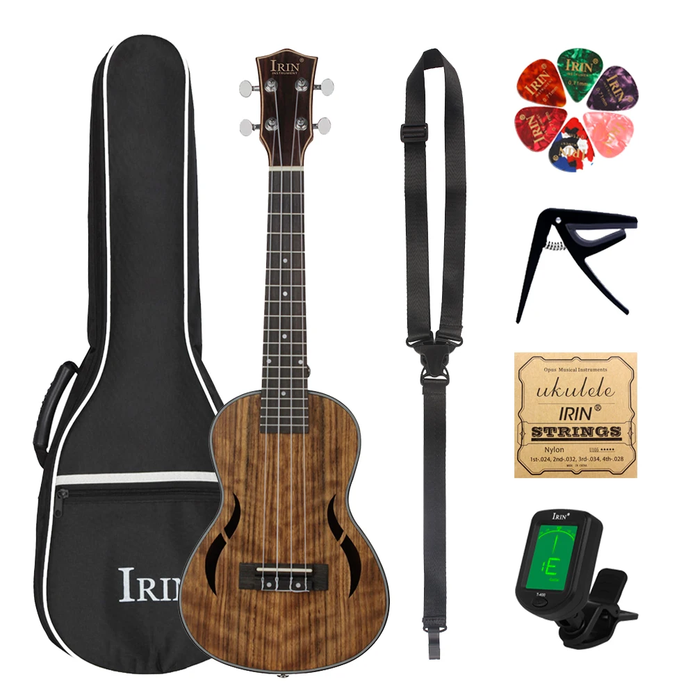 

IRIN 23 Inch Ukulele 4 Strings Hawaiian Guitar Walnut Body Guitarra Ukulele With Bag Strings Tuner Guitar Parts & Accessories