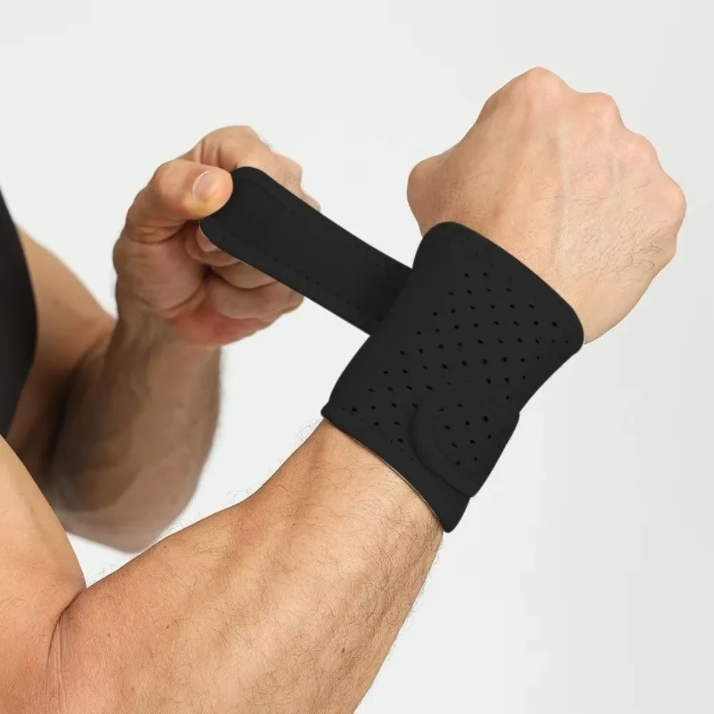 Breathable Sports Wrist Brace Adjustable Straps Compression Design Anti Sprain Wrist Guard Two Springs Cross Straps