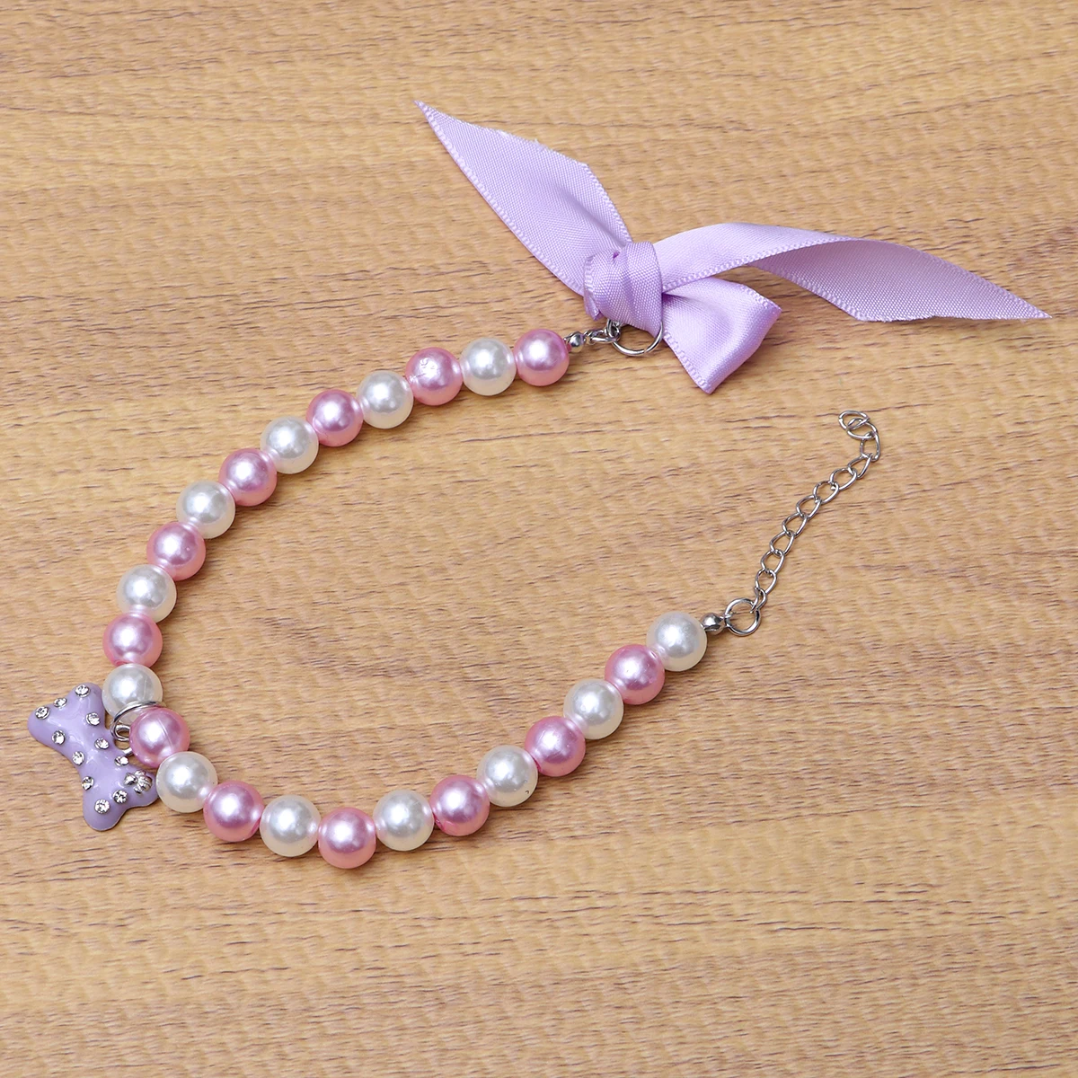 

Bow Necklace Pearl Dog Necklaces Cat Jewelry Accessories Bowknot Pendant Photo Party Pet Birthday Wedding Holiday Costumes Dog