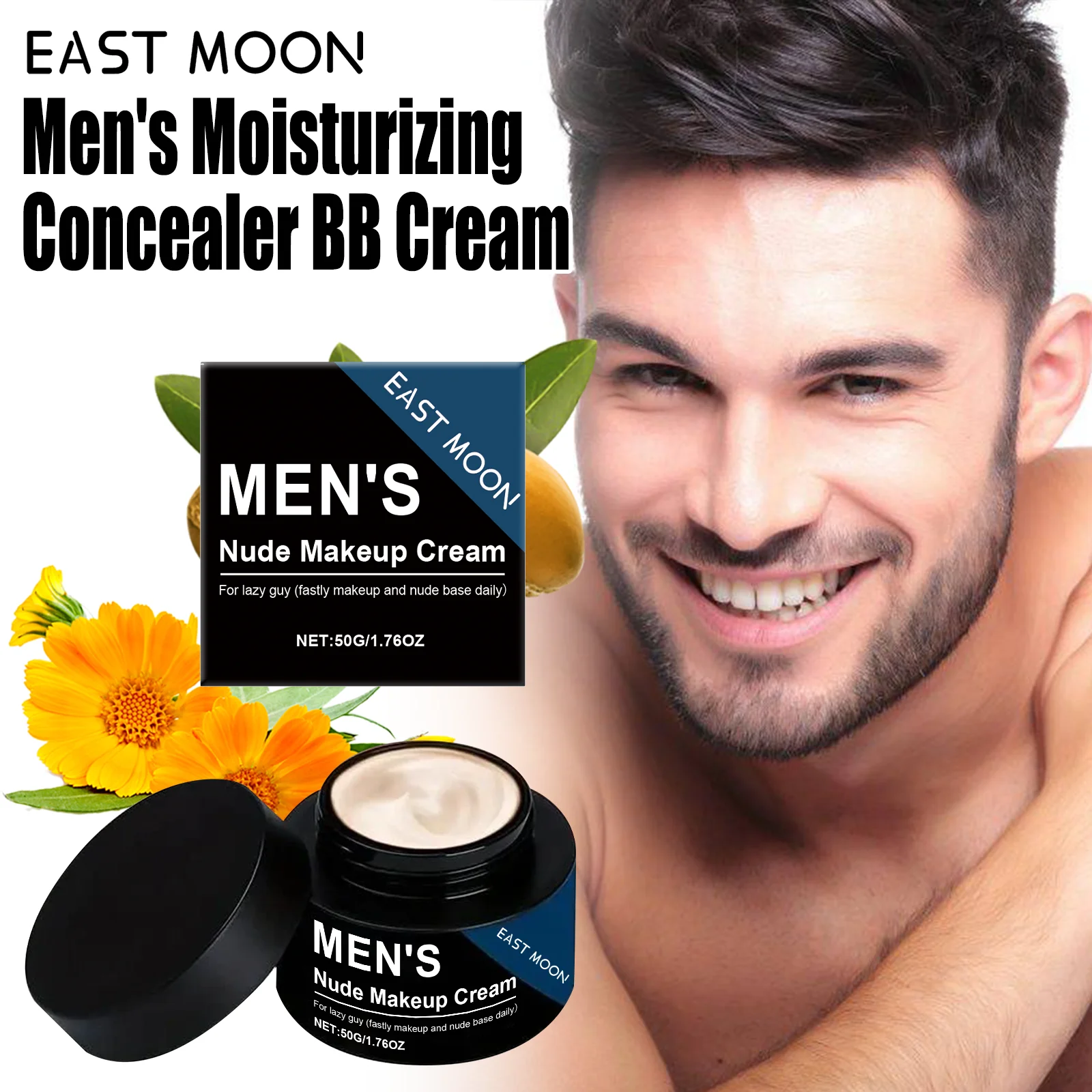 メンズトーンアップBBクリームナチュラルヌードルックフェイスベースシアーカバレッジ保湿オイルコントロールメイクアップ男性用日常使用