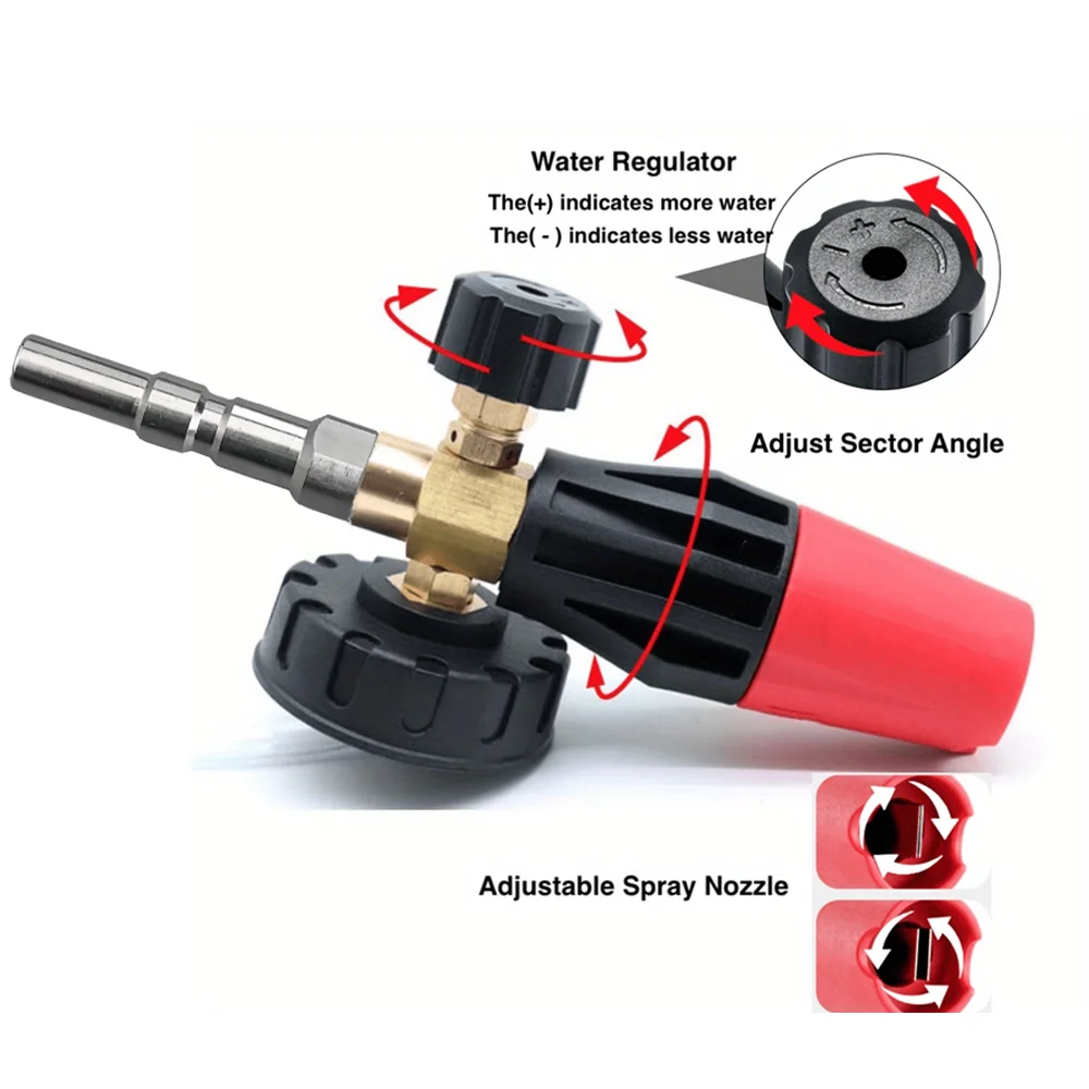 1pc Snow Foam Cannon Lance With 1L Bottle Pressure Washer Car Wash Clear Snow Cannon Big Mouth, 1/4 Quick Connect For Nilfisk image 2