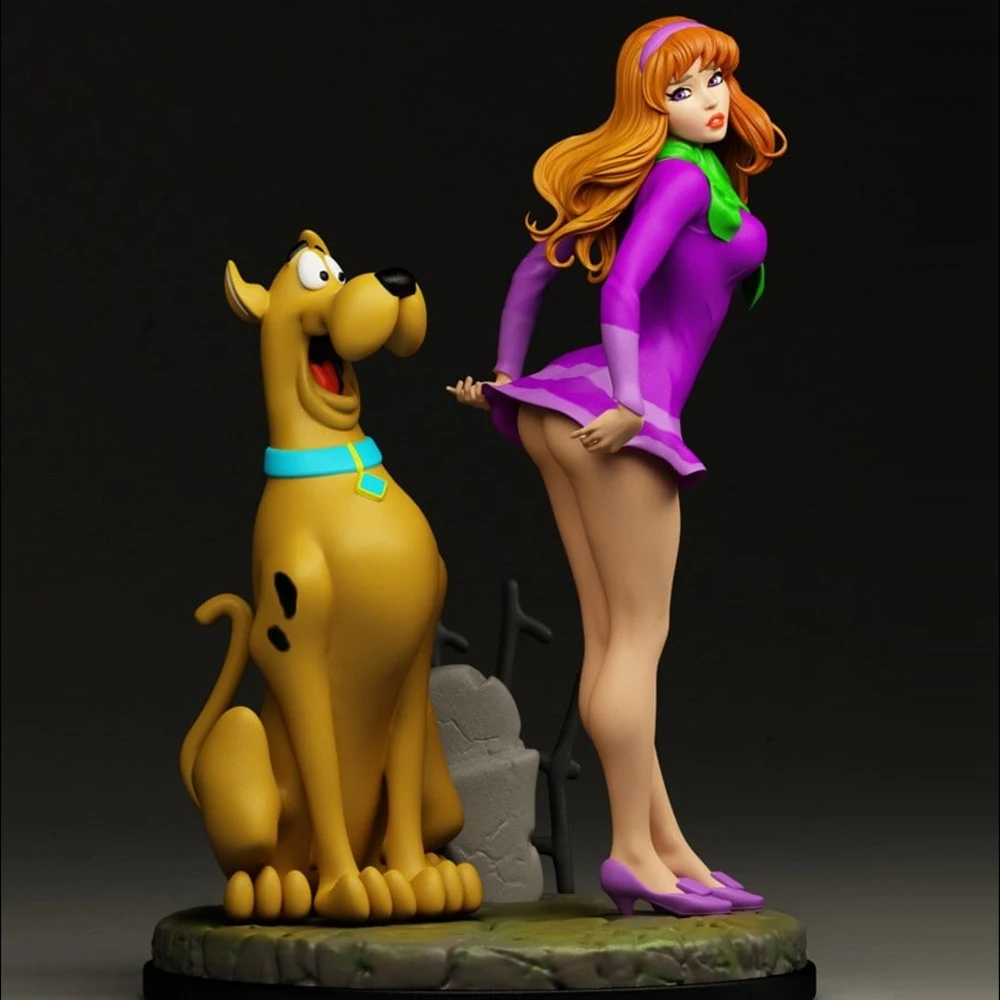 

1/24 3d Printing Model Kit Beauty and Dog Girl NSFW Anime Figure Model Kit DIY Miniature Reduction Statue Unpainted Toys