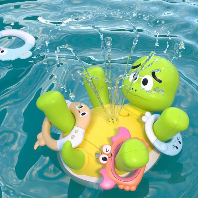 Turtle Bathtub Toy Rotatable Floating Electric Water Spraying Shower Toys Swimming Bathtub Pool Toy Cute Swimming Turtle Toys