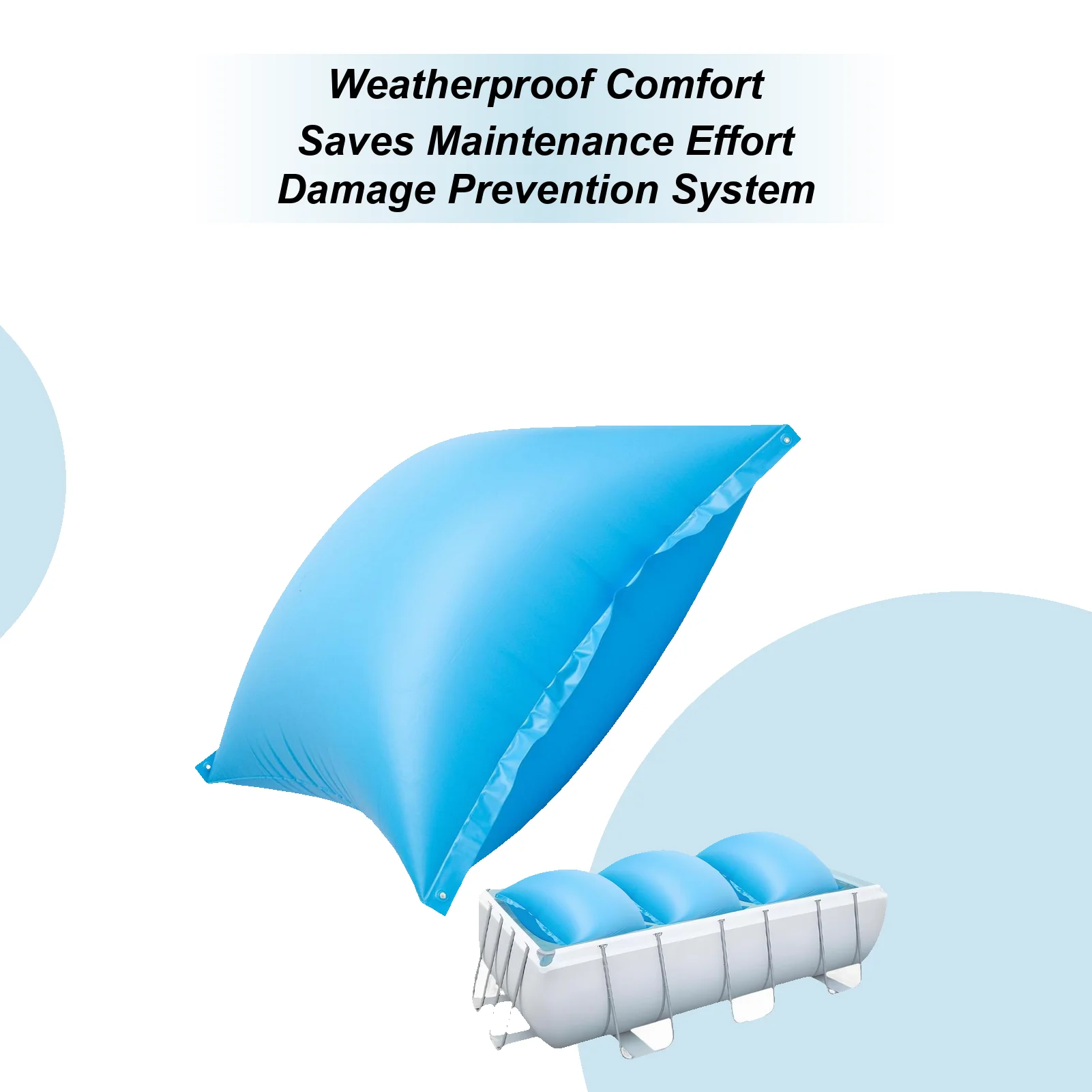 

Подушка для бассейна Сверхмощная ПВХ морозостойкая воздушная шаровая подушка для бассейна Зимняя подушка для предотвращения льда Поддержка защиты от холодной погоды