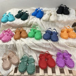 Sandali estivi per bambini neonate Toddler Soft scarpe da principessa antiscivolo bambini Candy Jelly Beach Shoes pantofole romane Casual per ragazzi