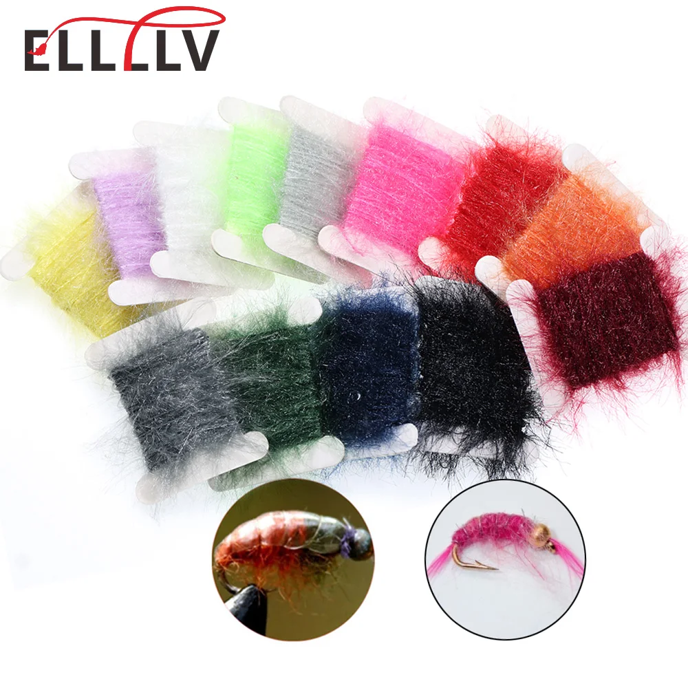 5 Meters Card Sparkle Fly Tying Dubbing Line Yarn Scud Sand Worm Flies Fly Tying Material