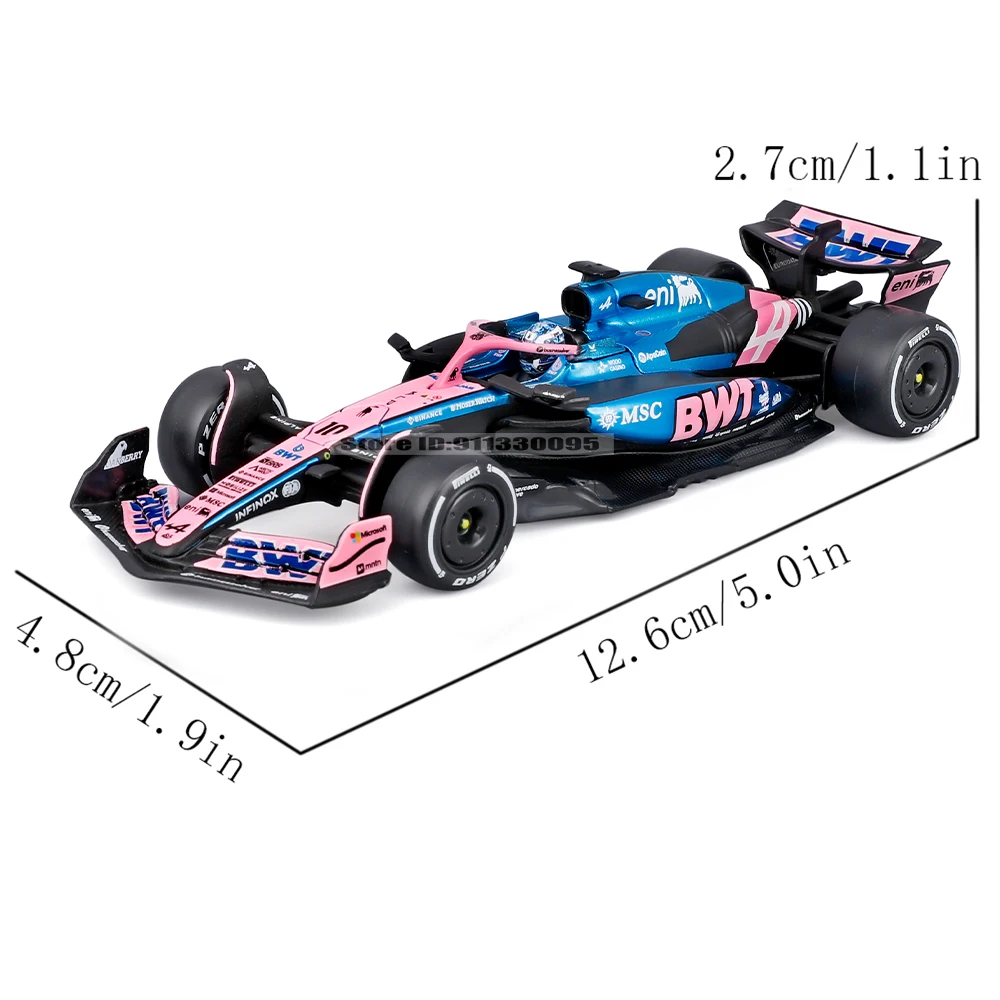 Bburago 1:43 2025 F1 BWT Alpine Formel-1-Team # 10 Pierre Gasly # 43 Franco Colapinto Legierungsauto Druckguss-Modell Spielzeug Sammlerstück – Detail 2