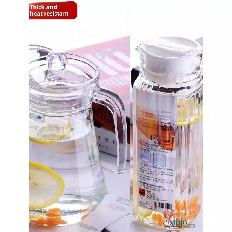 

Большая стеклянная термостойкая кувшин-бутылка для холодной воды и заваривания чая, для домашнего и коммерческого использования