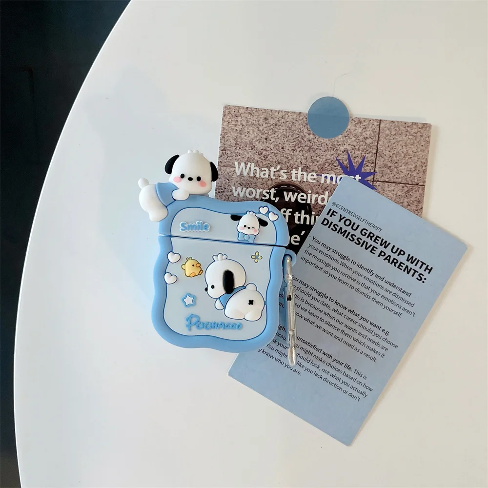 Earphone Case for AirPods Pro 2rd 3D Cute Cartoon Anime Role Kuromi Pochacco Headphone Case for AirPods 1 2 3 Soft Protect Cover