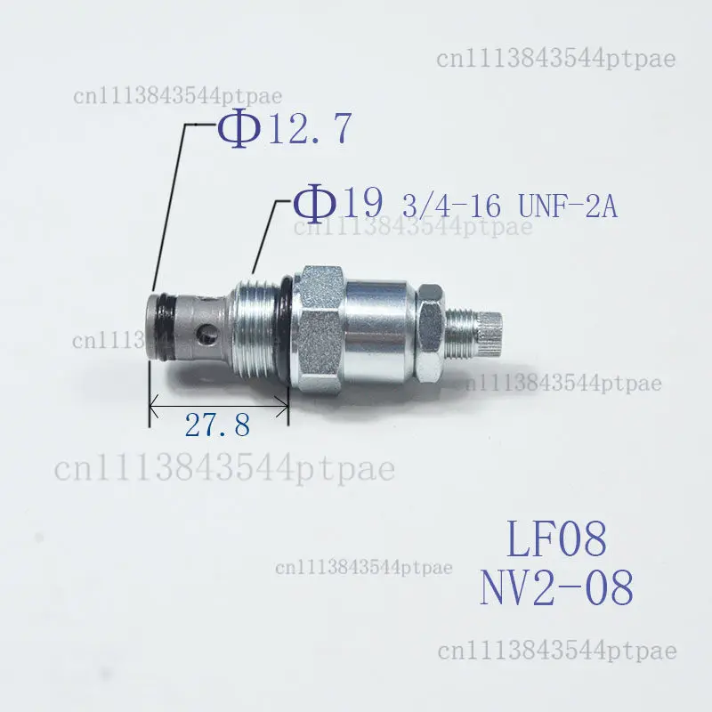 Lf08/nv2-08 two-way threaded cartridge throttling flow regulating valve