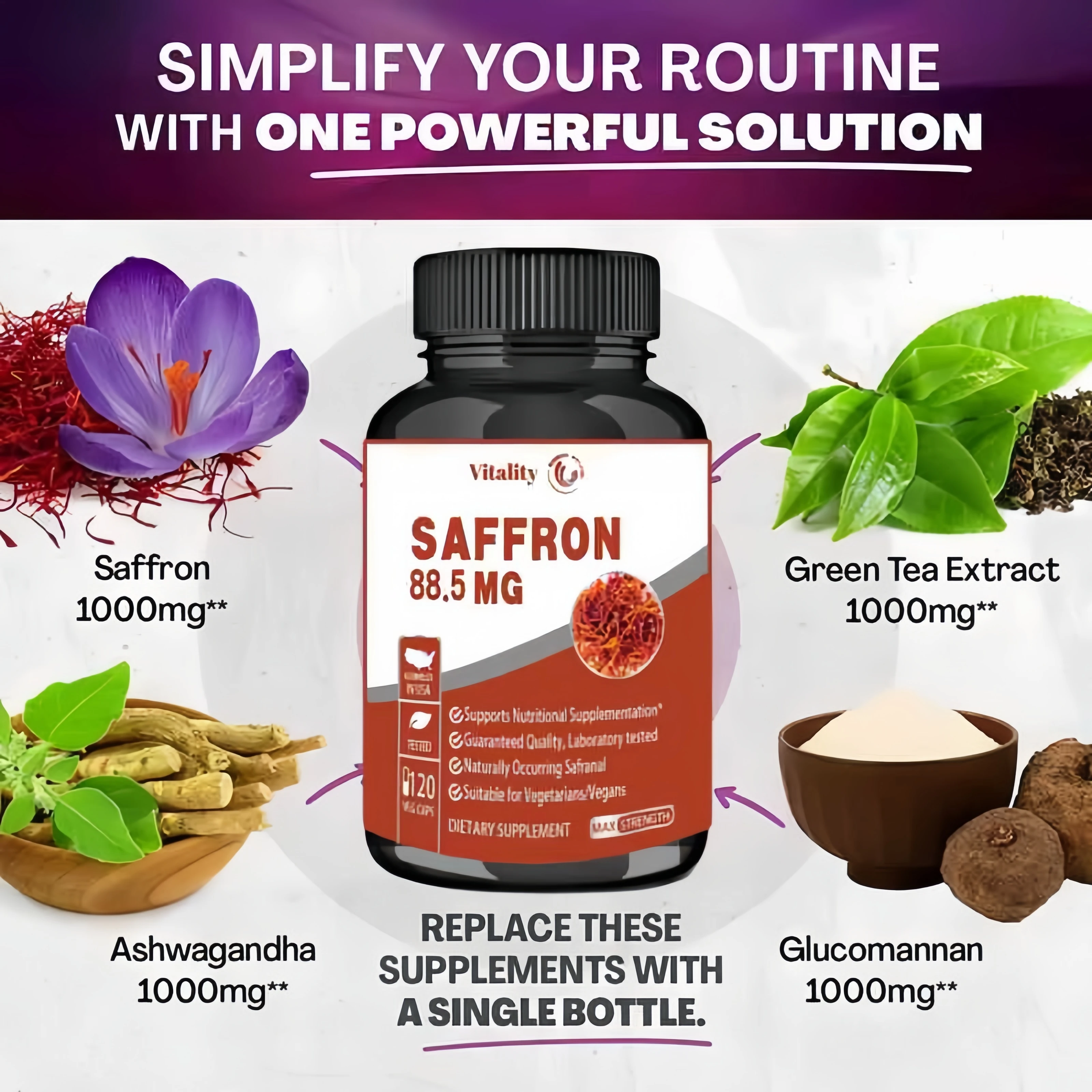 Saffron capsules improve sleep quality, relieve stress and anxiety, enhance immunity, alleviate visual fatigue,and calm the mood