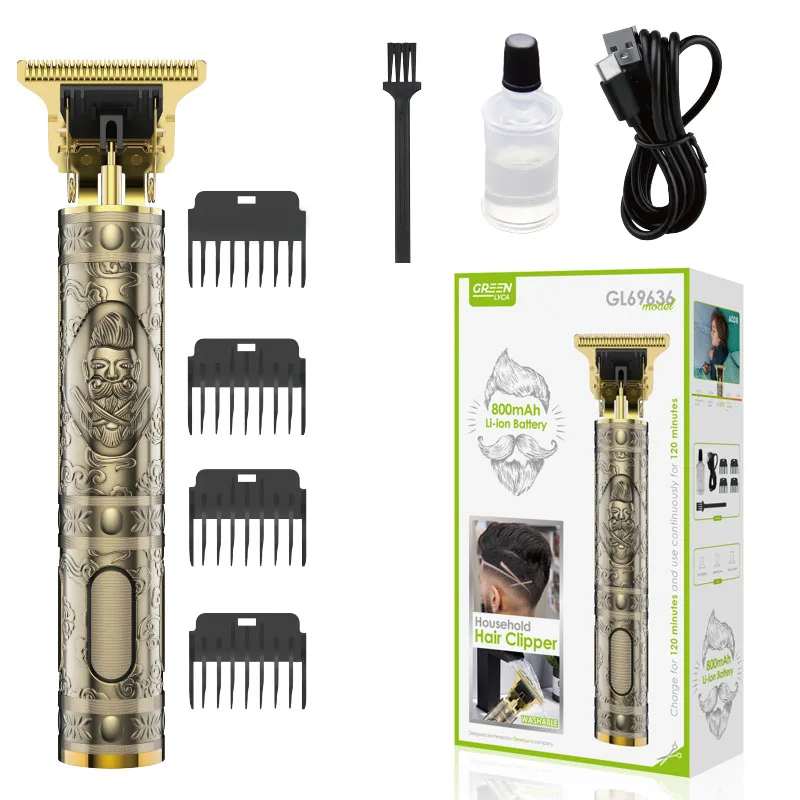 GREENLYCA Professional Men's Hair Clipper Bluetooth Wireless Zero Gap Hair Trimmer Rechargeable