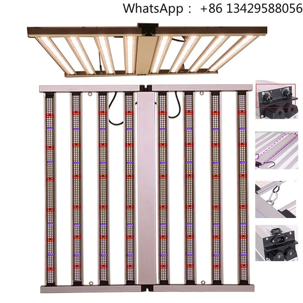8 Bars Samsung Dimmable Hydroponic Full Spectrum Plant Led Grow Lights 650w 720w 900w 1000w for Indoor Vertical Growing