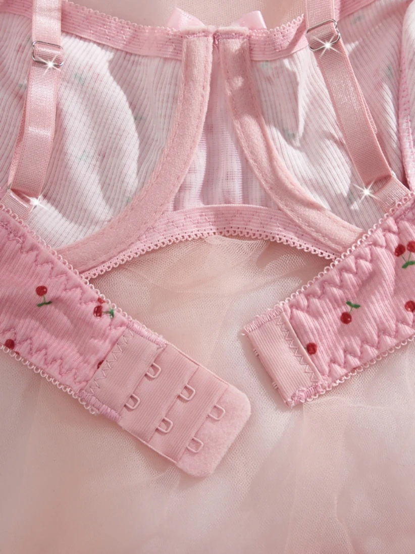 2dílné dámské podprsenky, jednobarevné květinové fragmenty, spodní prádlo pro ženy, sexy tisk, prodyšné, pohodlné, intimní spodní prádlo - náhled 5