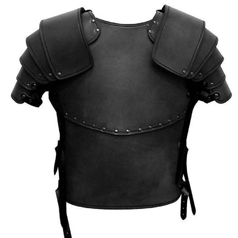 Medieval Leather Body Chest Guard Armor Viking Knight Pirate Gladiator Cosplay Costume Halloween LARP Cuirass Breastplate Coat - view 4