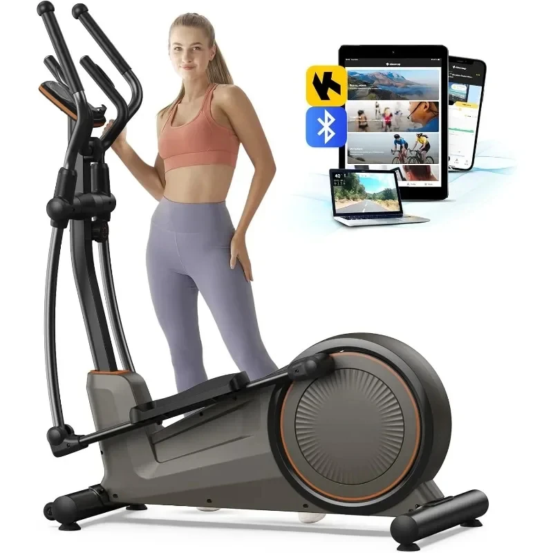 Elliptical Machine, Elliptical Exercise Machine Home Magnetic Driving System Elliptical Trainer 400LBS Loading Capacity