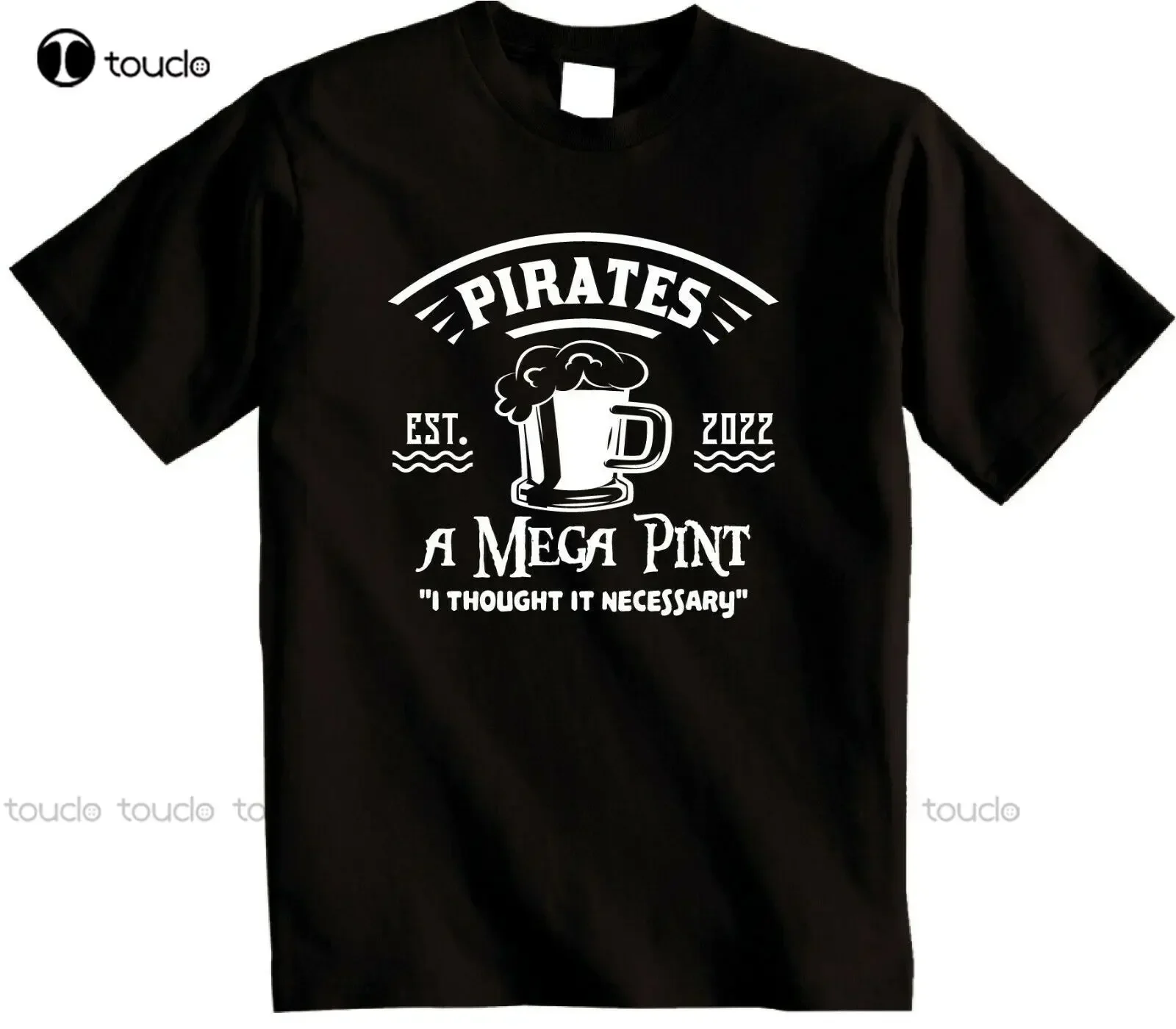 Pirates A Mega Pint? Adults T-Shirt Johnny Depp Quote I Thought It Necessary Family Shirts Outdoor Simple Vintag Casual T Shirts