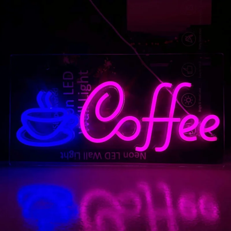 

Custom Coffee Neon Sign Wall Decor Cafe Restaurant Hotel USB Powered Neon Restaurant Sign for Coffee Shop Bar Night Light