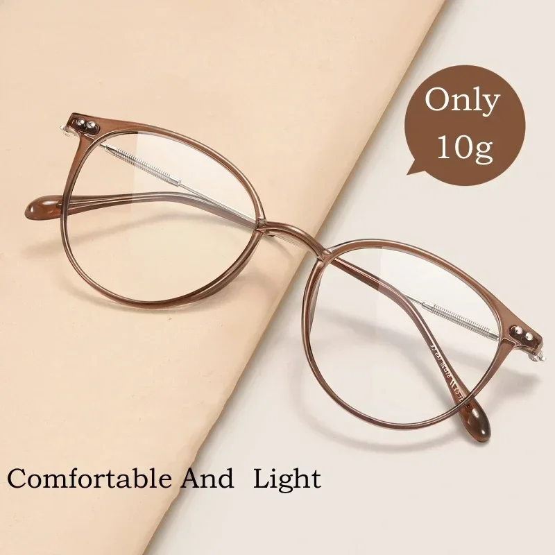 

Ультралегкие ретро-очки для зрения с круглой оправой TR90, гибкая модная оправа для мужчин и женщин, декоративные 90045