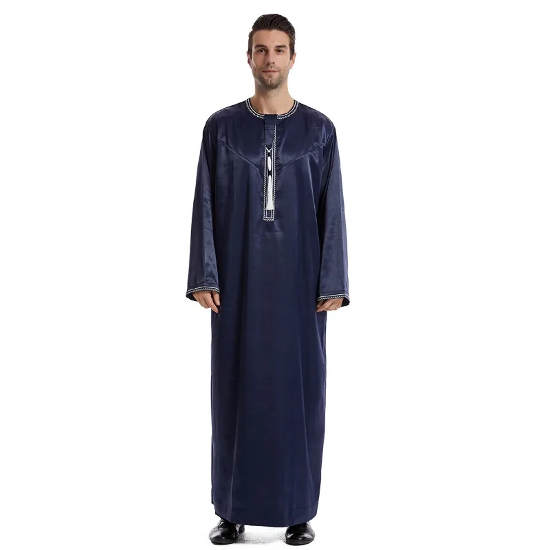 Abaya tradicional de Dubái saudita para hombres, vestido musulmán de Jubba Thobe Eid, Túnica árabe de Turquía, caftán, ropa islámica, Abayas de Oriente Medio