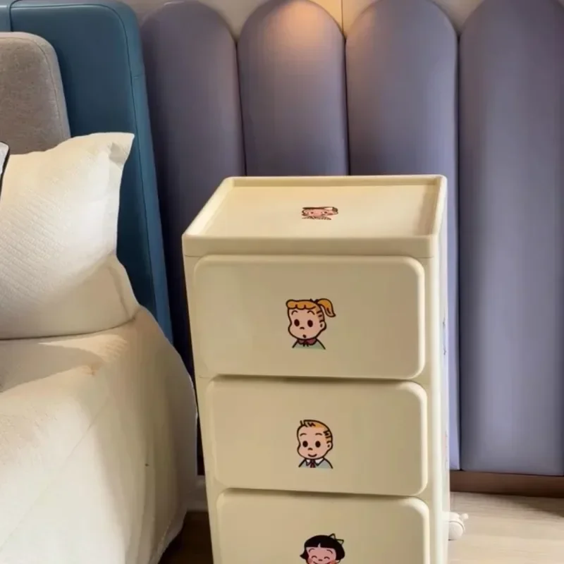 Drawer cabinet Multi-layer storage cabinet, removable wheeled bedside table