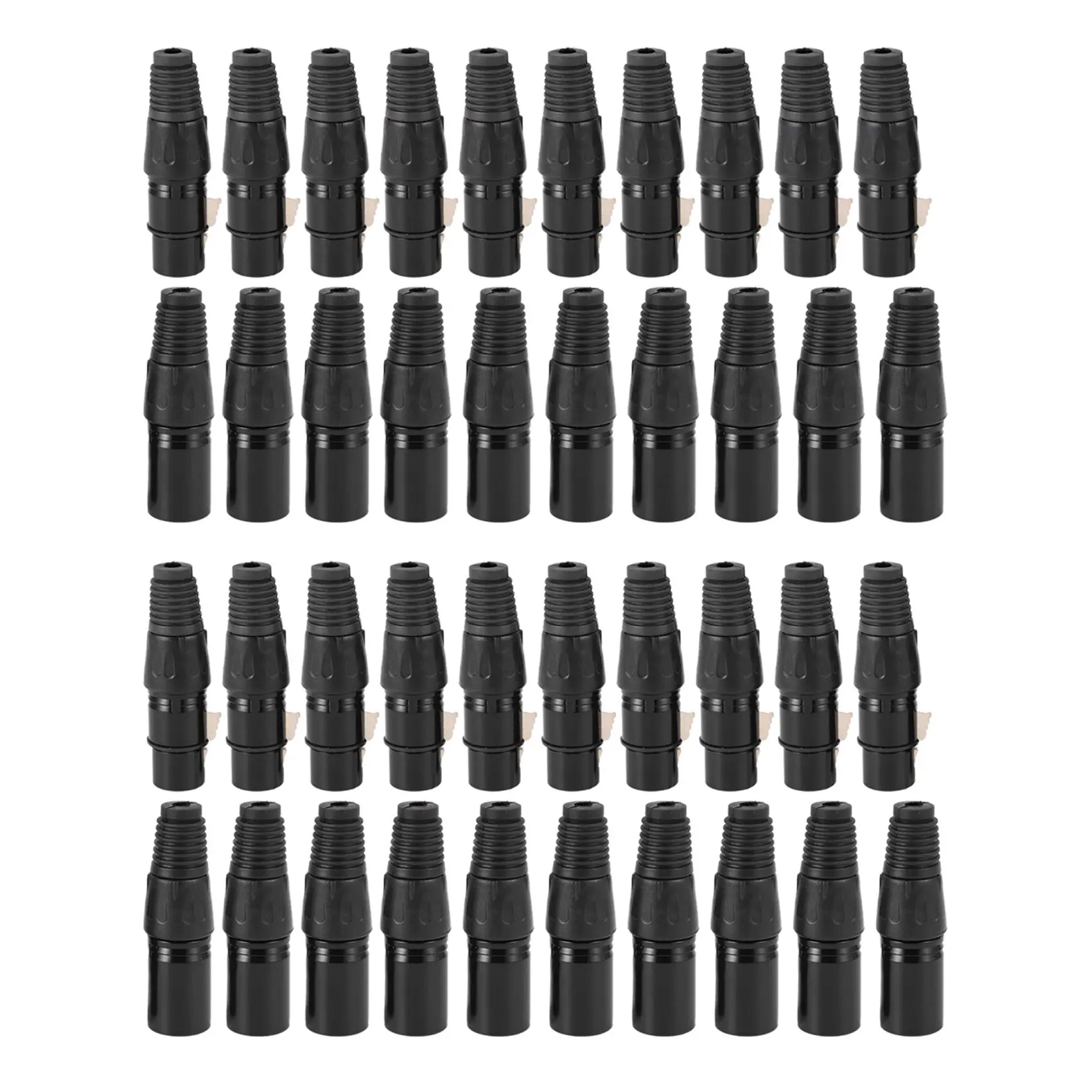 

40Pcs 3Pin Xlr Male To Female Microphone Extension Cable Microphone Cables Plug Audio Socket Mic Audio Connector Adapter