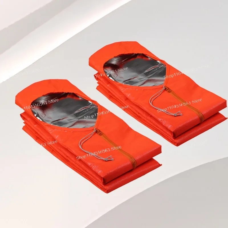 Outdoor emergency thermal insulation double-layer anti-loss temperature and windproof refuge survival anti-tear sleeping bag