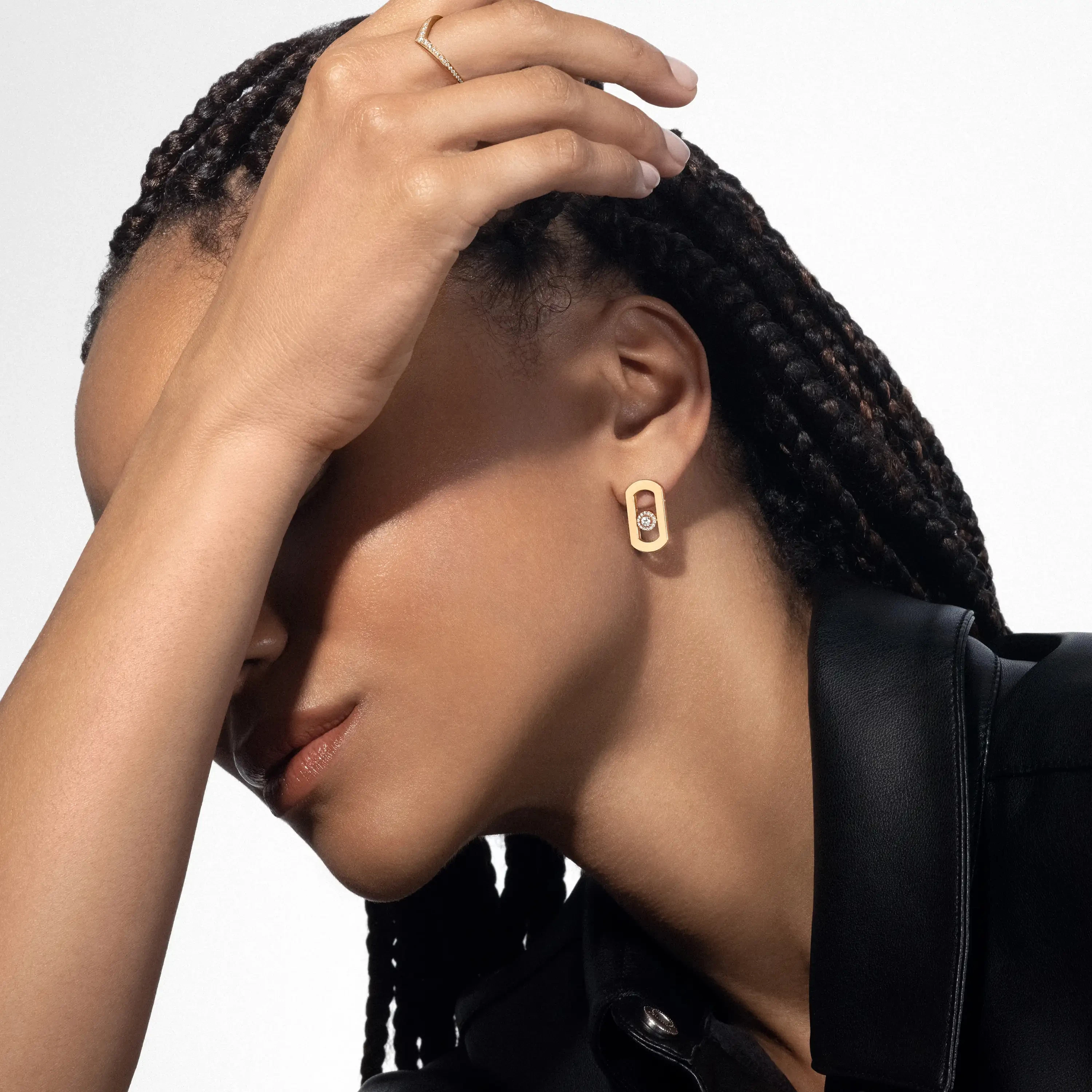Pure silver s925 novel luxury gold earrings SO MOVE series messik-style women's brand gift fashionable earrings