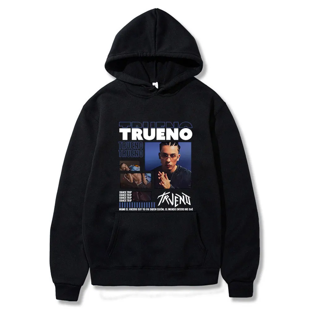 Rare Rapper Trueno Dance Taip Print Hoodie Male Fashion Oversized Pullover Men Women Hip Hop Vintage Hoodies Unisex Fleece Hoody